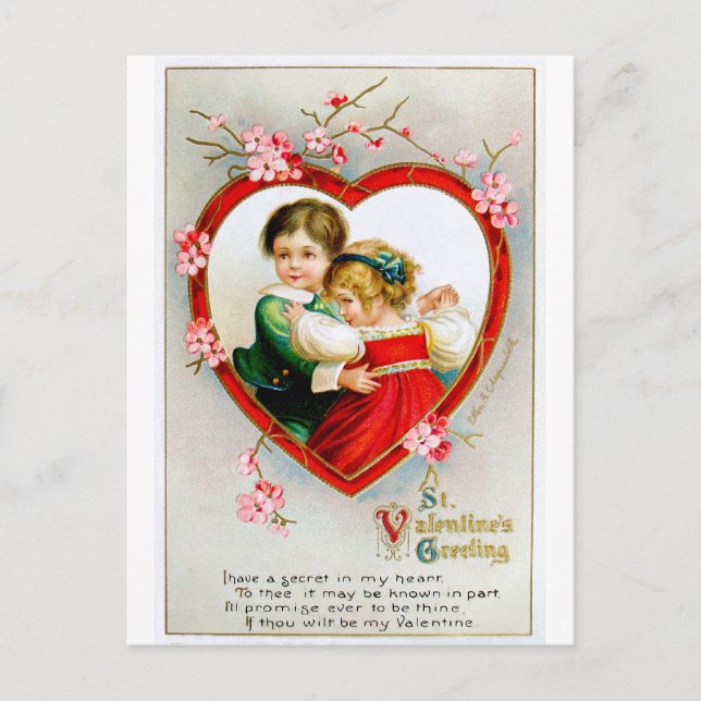 Carte Postale Ellen H. Clapsaddle : Secret dans mon coeur (Devant)