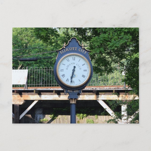 Carte Postale Ellicott City, horloge du Maryland (Devant)