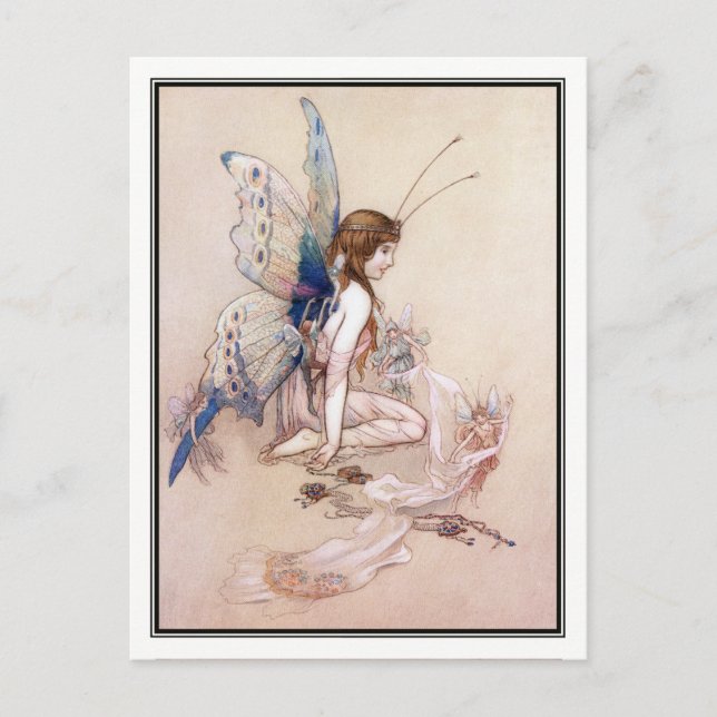 Carte Postale Ellie reçoit ses ailes par Warwick Goble (Devant)
