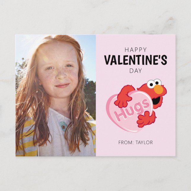 Carte Postale Elmo dans la Saint-Valentin du cœur (Devant)