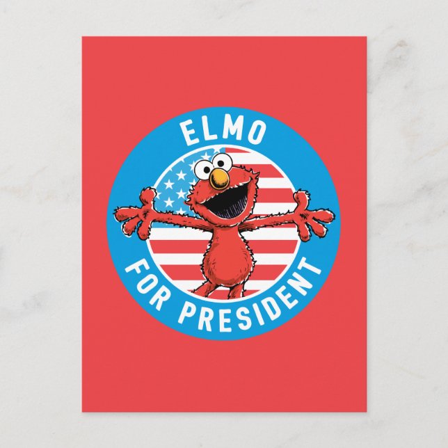 Carte Postale Elmo pour le président - Drapeau (Devant)
