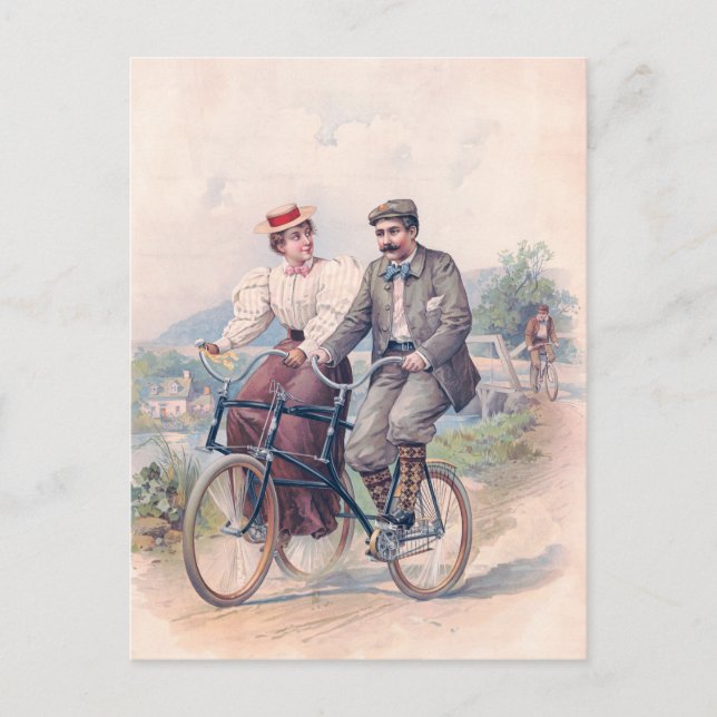 Carte Postale Elopement du vélo, 1896 (Devant)