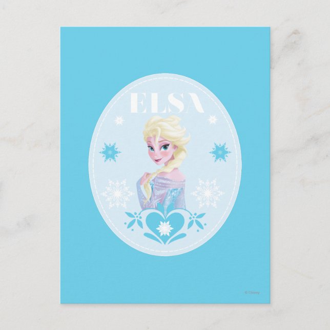 Carte Postale Elsa | Les flocons de neige (Devant)