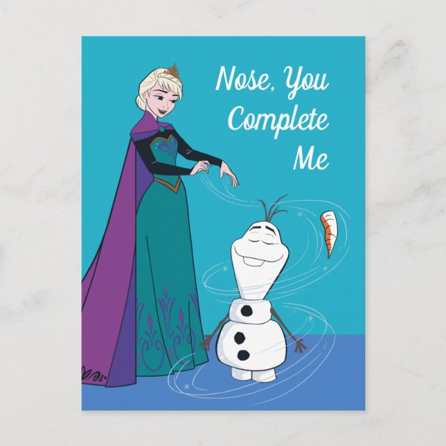 Carte Postale Elsa Permafrosting Olaf (Devant)
