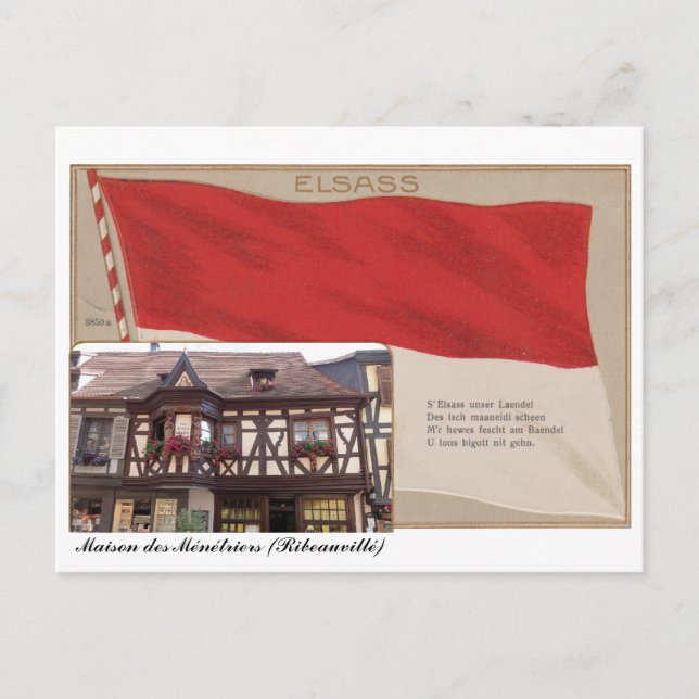 Carte postale "Elsass" Maison des Ménétriers (Devant)