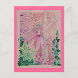 Carte Postale elve de cyclamen