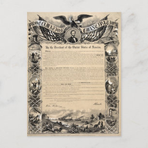 Carte Postale Emancipation Proclamation Print