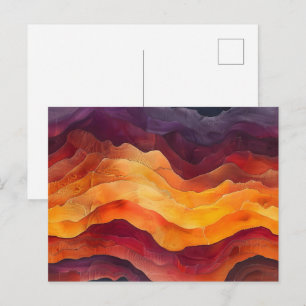 Carte Postale Ember Strata – Couches Abstraites de Terre et de F
