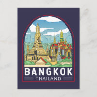 Emblème Bangkok Thaïlande Travel Retro