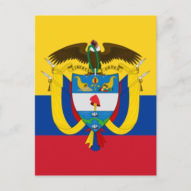 Carte Postale emblème de la colombie (Devant)
