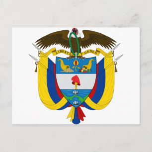 Carte Postale emblème de la colombie