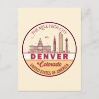 Emblème de la skyline de la ville de Denver Colora