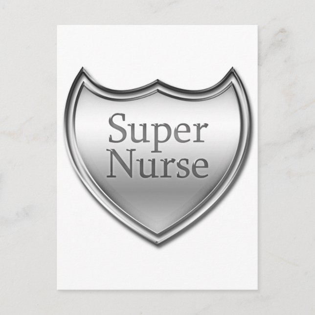 Carte Postale Emblème de la super infirmière (Devant)