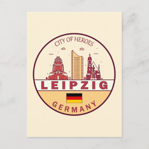 Carte Postale Emblème de la ville de Leipzig en Allemagne