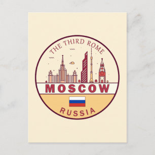 Carte Postale Emblème de la ville de Moscou Russie