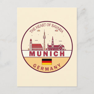 Carte Postale Emblème de la ville de Munich en Allemagne