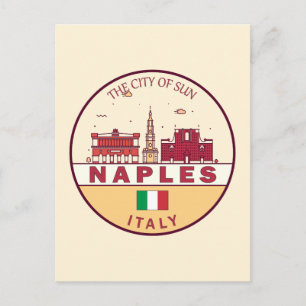 Carte Postale Emblème de la ville de Naples Italie