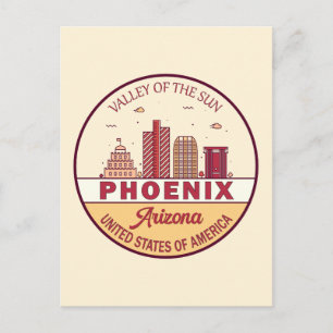 Carte Postale Emblème de la ville de Phoenix Arizona