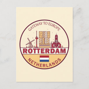 Carte Postale Emblème de la ville de Rotterdam aux Pays-Bas