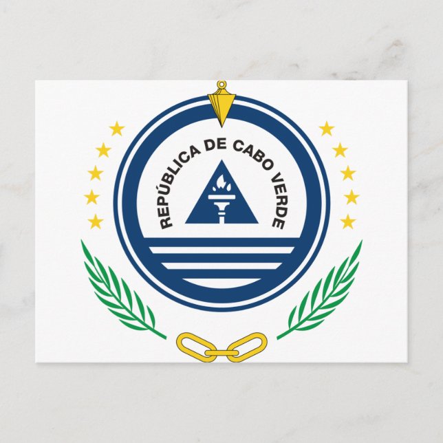 Carte Postale Emblème du Cap-Vert Brasão de armas de Cabo Verde (Devant)