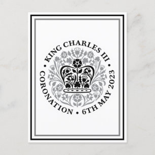 Carte Postale Emblème du couronnement britannique du roi Charles