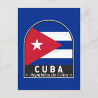 Emblème du drapeau cubain Vintage déprimé