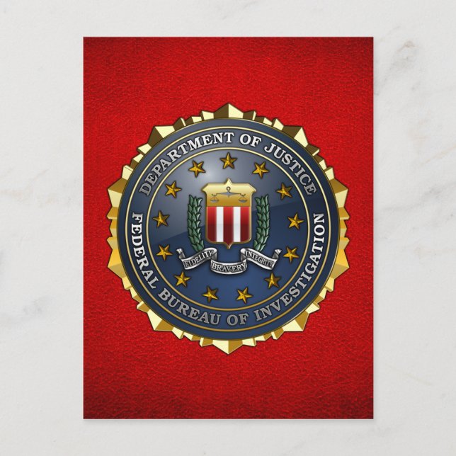 Carte Postale Emblème du FBI (Devant)