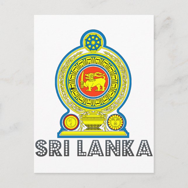 Carte Postale Emblème du Sri Lanka (Devant)