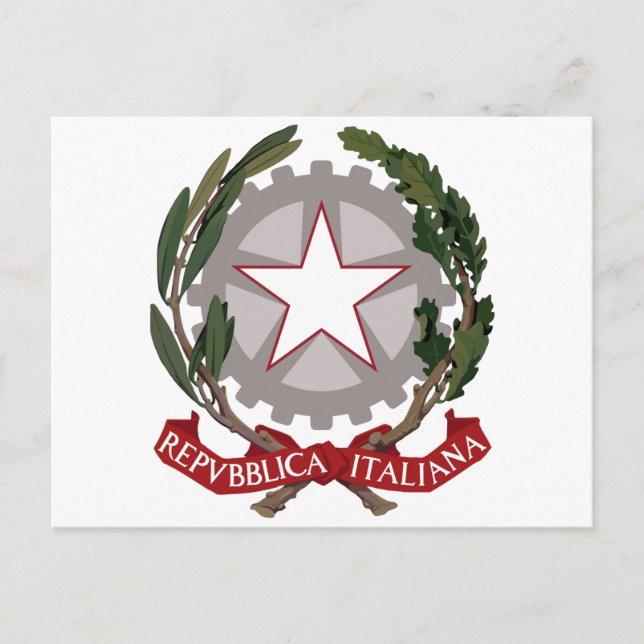 Carte Postale Emblème national italien (Devant)