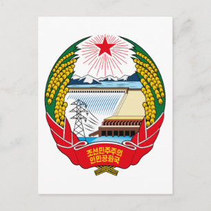 Carte Postale emblème nord de corée