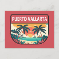 Emblème rétro de Puerto Vallarta Mexique