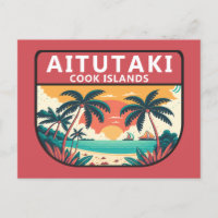 Emblème rétro des îles Cook Aitutaki