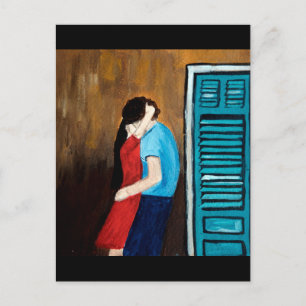 Carte Postale Embrasse. Amour.