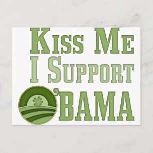 Carte Postale Embrassez-moi irlandais Obama