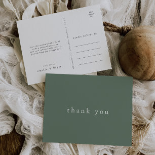 Carte Postale EMELIA Mariage Simple Campagne Nature Merci