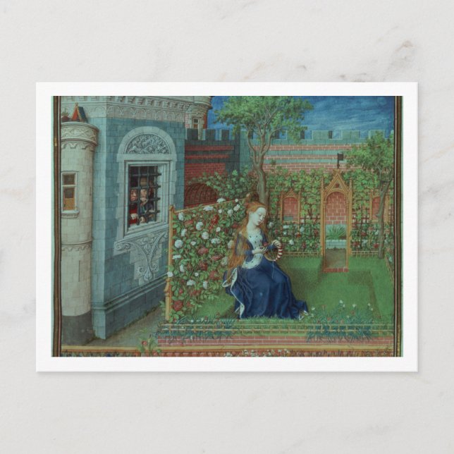 Carte Postale Emelye dans son jardin. Les chevaliers emprisonnés (Devant)