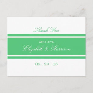 Carte Postale Emerald Green Merci Mariage moderne