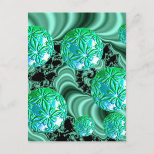Carte Postale Emerald Satin Dreams - Shamrock irlandais Abstrait