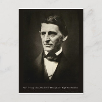 Carte Postale Emerson Love Of Beauty Is Taste Love Citations Cad