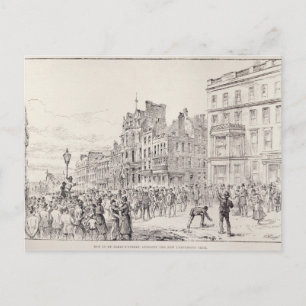 Carte Postale Émeutes dans le West End de Londres