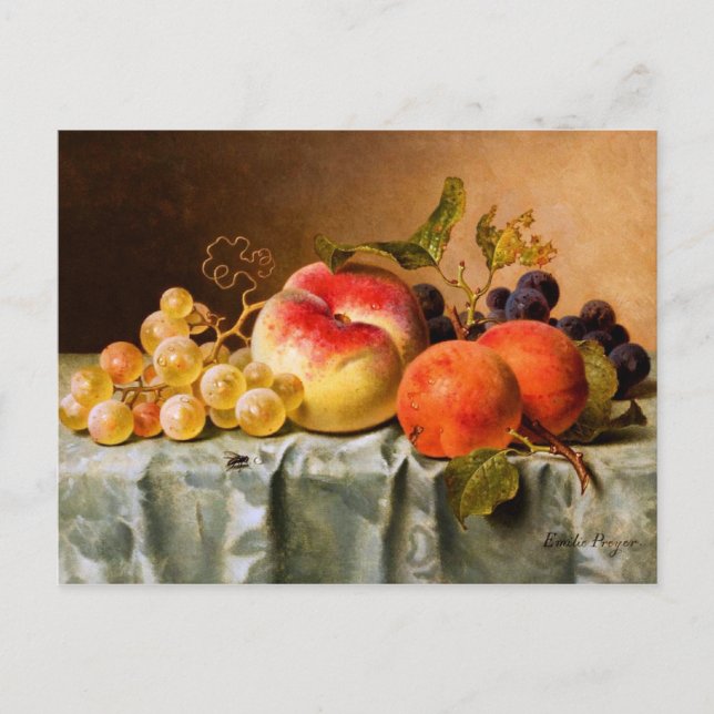 Carte Postale Emilie Preyer : Fruits à la mouche (Devant)
