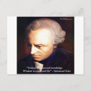 Carte Postale Emmanuel Kant Science Vs Citation De Connaissances