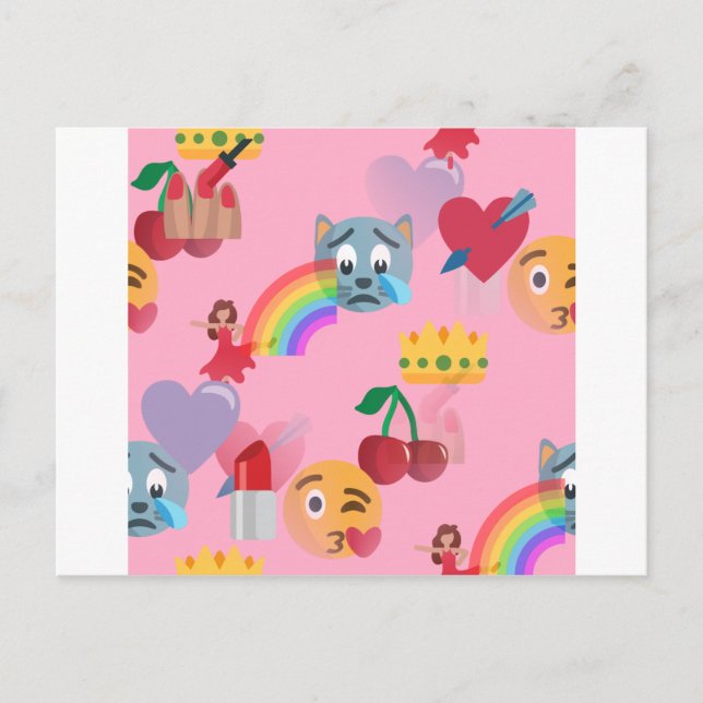 Carte Postale emoji fille (Devant)