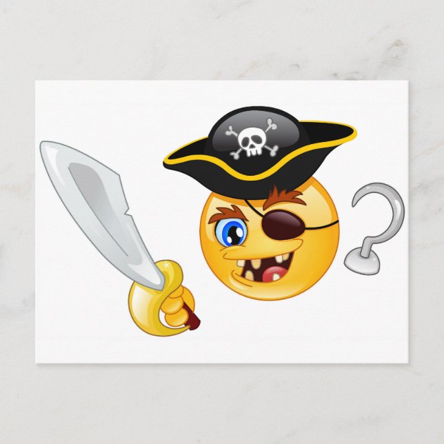 Carte Postale emoji pirate (Devant)