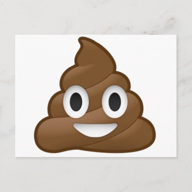 Carte Postale Emoji Poop Souriant (Devant)
