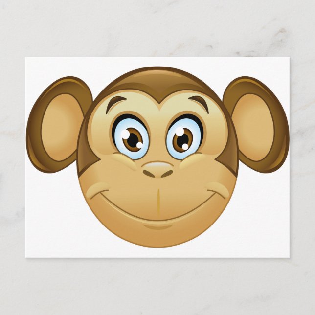 Carte Postale emoji singe (Devant)