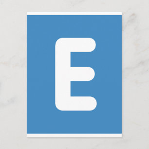 Carte Postale emoji Twitter - Lettre E