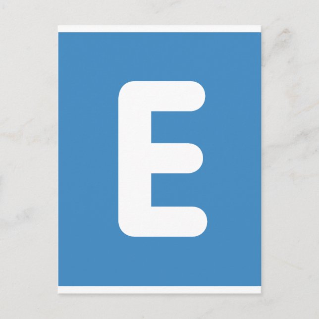 Carte Postale emoji Twitter - Lettre E (Devant)