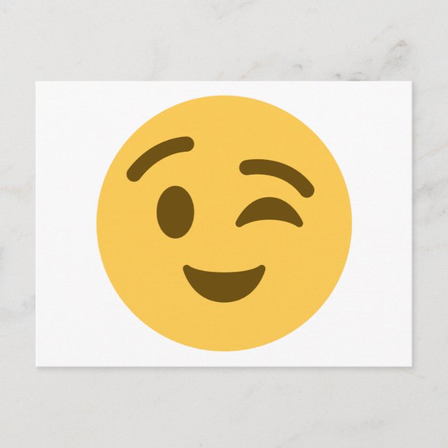 Carte Postale Emoji Wink (Devant)