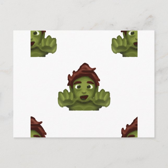 Carte Postale emoji zombie (Devant)